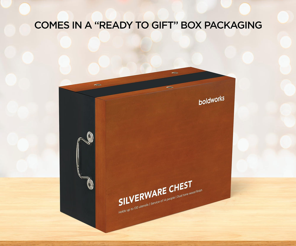 boldworks coffret présenté sur buffet valorise vos couverts en élégance