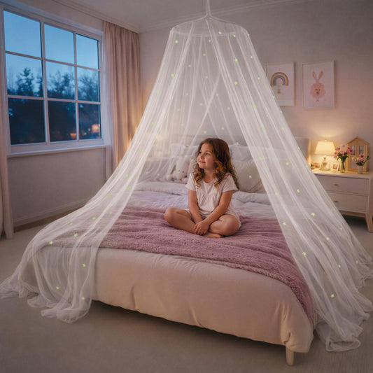 Bollepo voile de lit face avant décoratif, crée un cocon féerique
