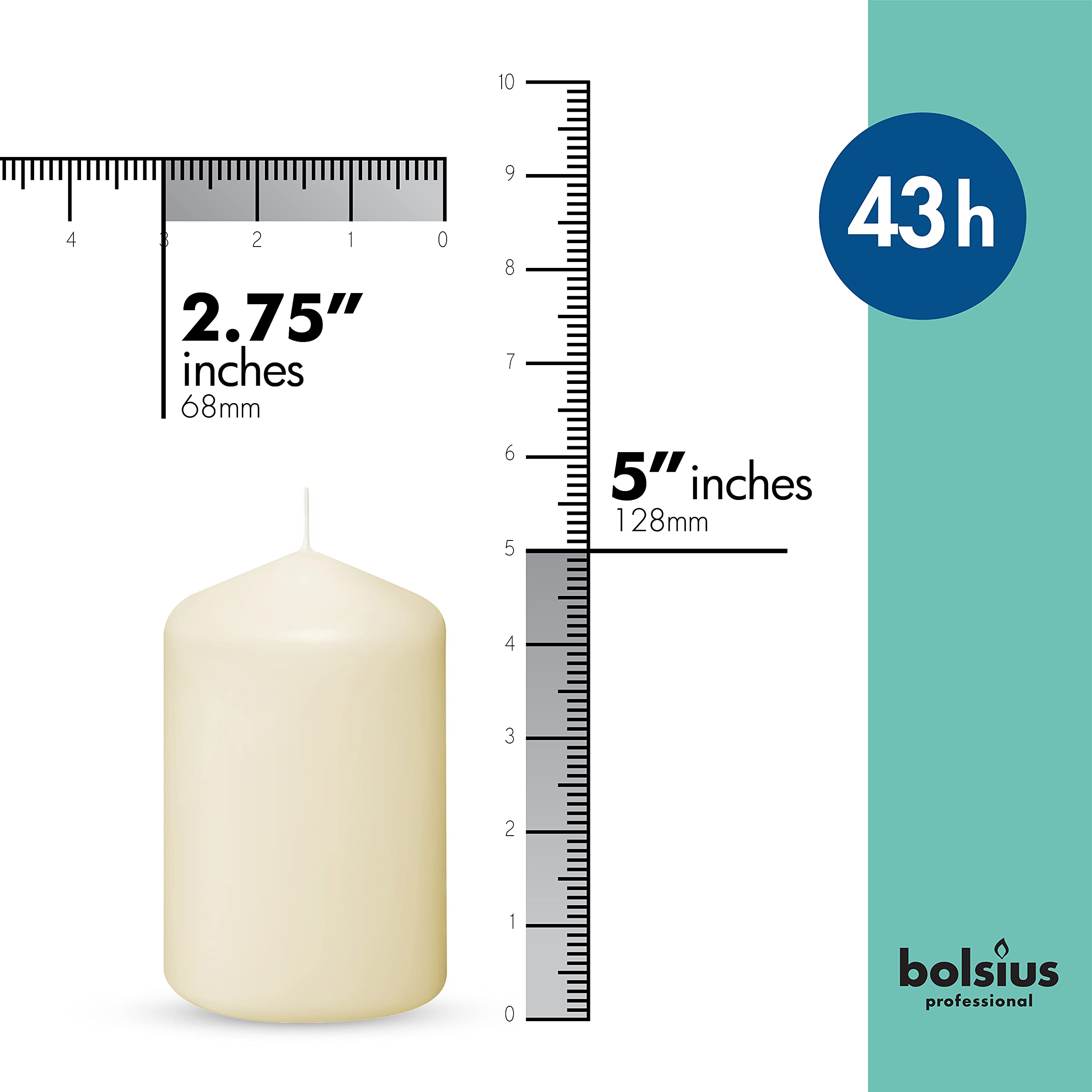 Détail surface lisse des bougies BOLSIUS montrant texture élégante et rendu net