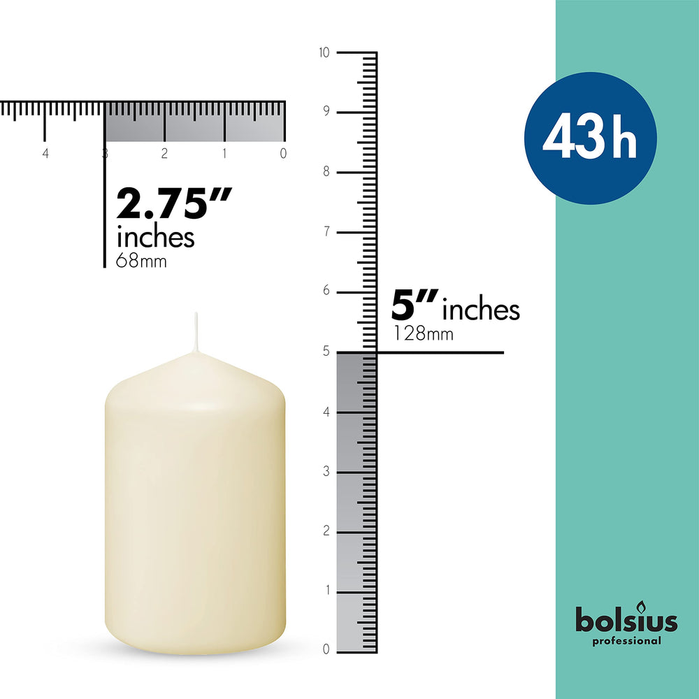 Détail surface lisse des bougies BOLSIUS montrant texture élégante et rendu net
