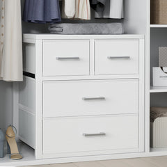 BOLUO commode blanche vue de face idéale pour petits espaces