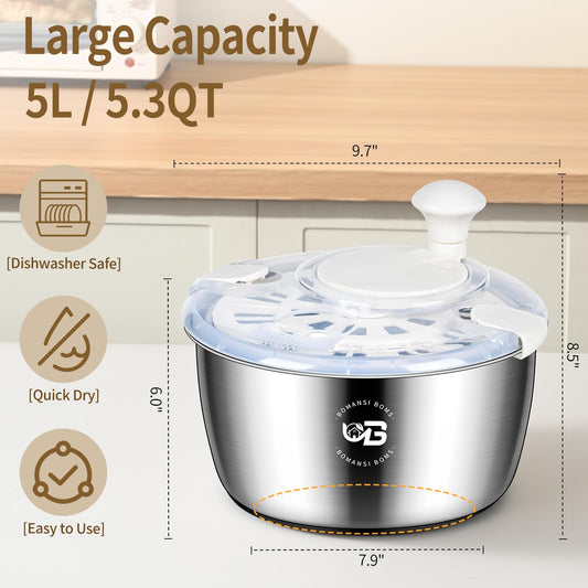 BOMANSI BOMS gros plan panier inox 304 montrant robustesse et hygiène