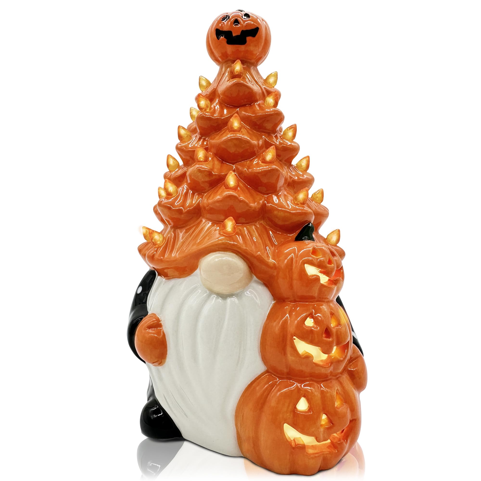 Bonsai Tree vue de face de l'arbre céramique orange pour décoration Halloween apportant gaieté