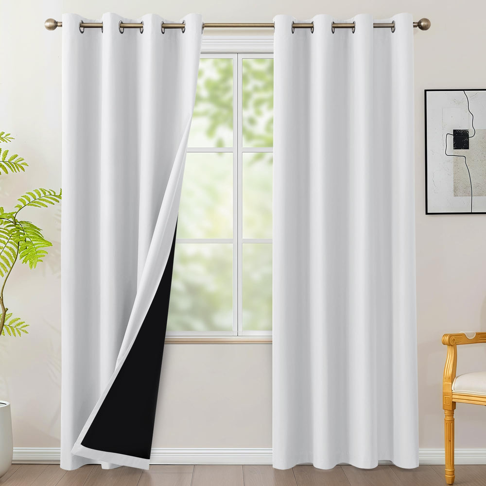BONZER ensemble de quatre panneaux blancs occultants, finition élégante pour intimité