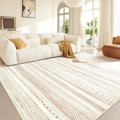 Boraya tapis face avant montre motif bohème et ton marron chaleureux