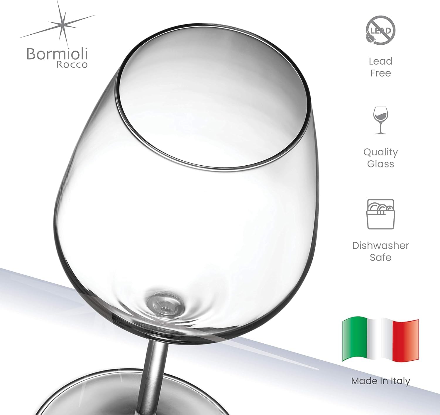 Bormioli Rocco détail du pied stable, stabilité et maniabilité