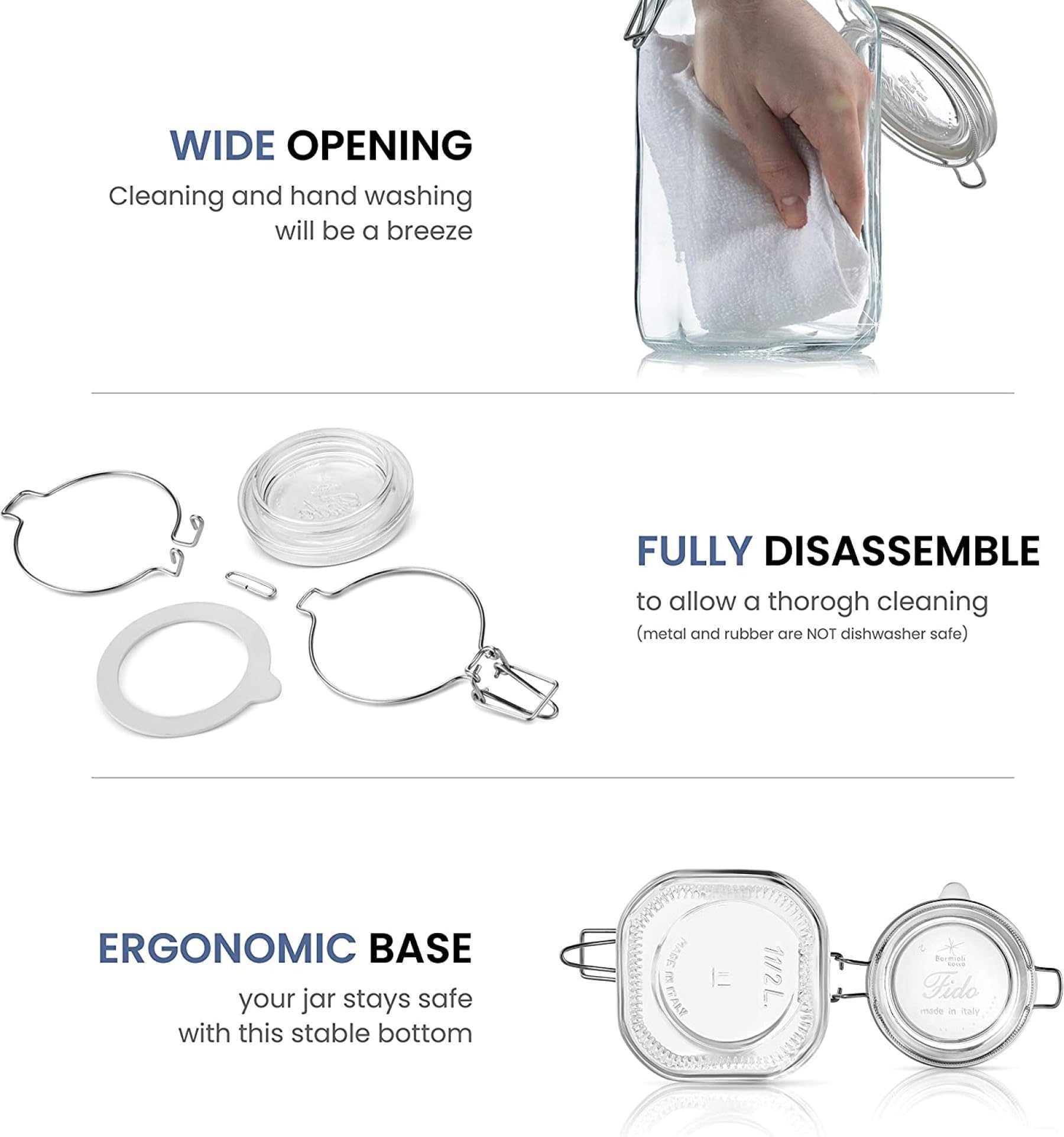 Bormioli Rocco détail du verre sans tache garantissant hygiène et clarté