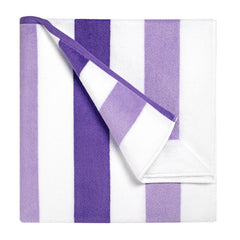 Bornbay face avant de la serviette rayée violet offrant style et couverture