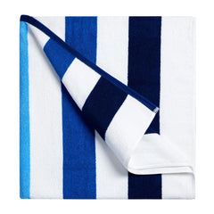 Bornbay serviette devant montrant la taille XL et le motif rayé