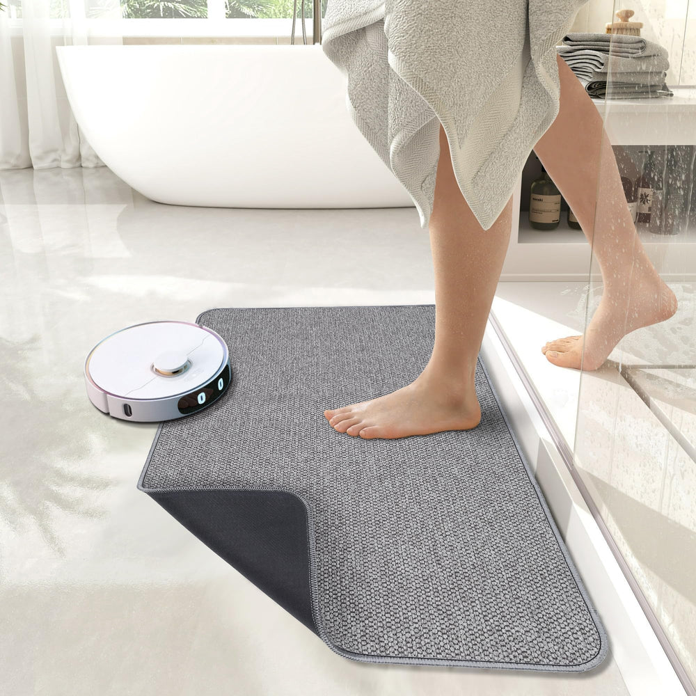 Bosap tapis posé dans une salle de bain décorative améliorant esthétique et sécurité