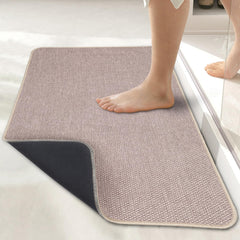 Bosap vue de face du tapis beige montrant l'absorption rapide