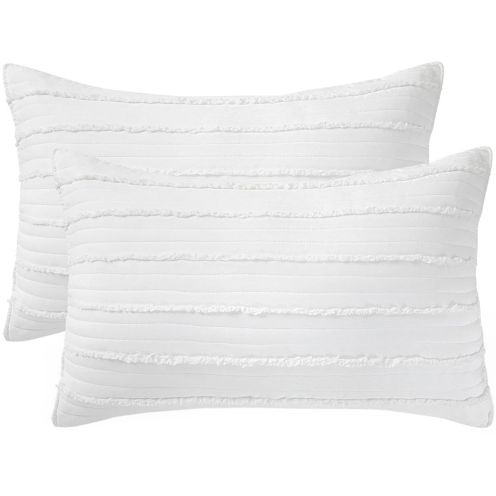 BOSOWOS taies devant lot de 2 montrant finition et style, apporte confort décoratif