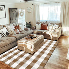Bottalive tapis superposé avec paillasson Hello, style farmhouse renforcé