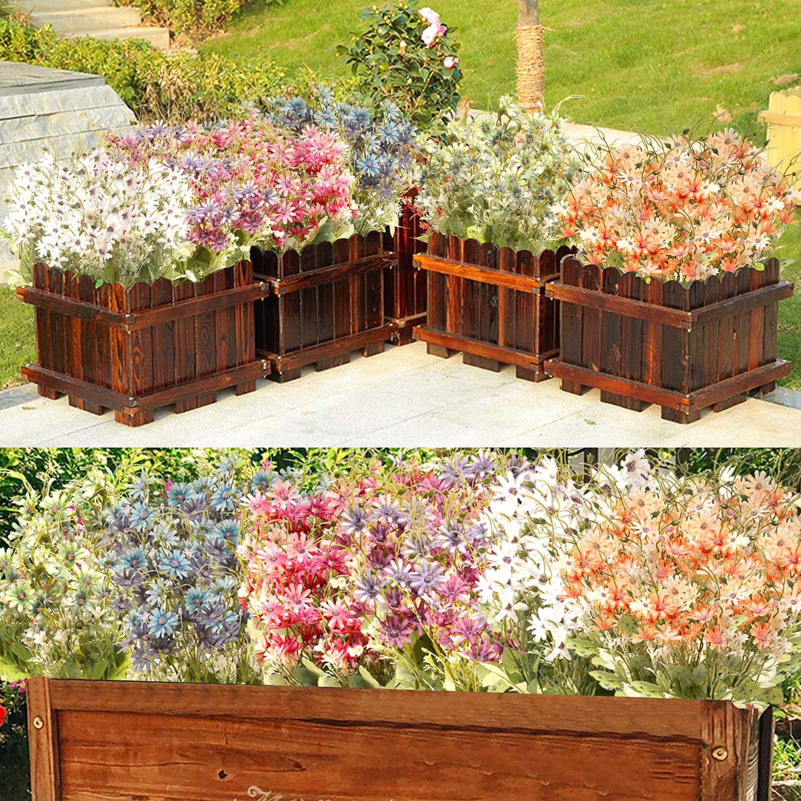 Bovvered bouquet en extérieur jardin résistance UV pour décoration durable