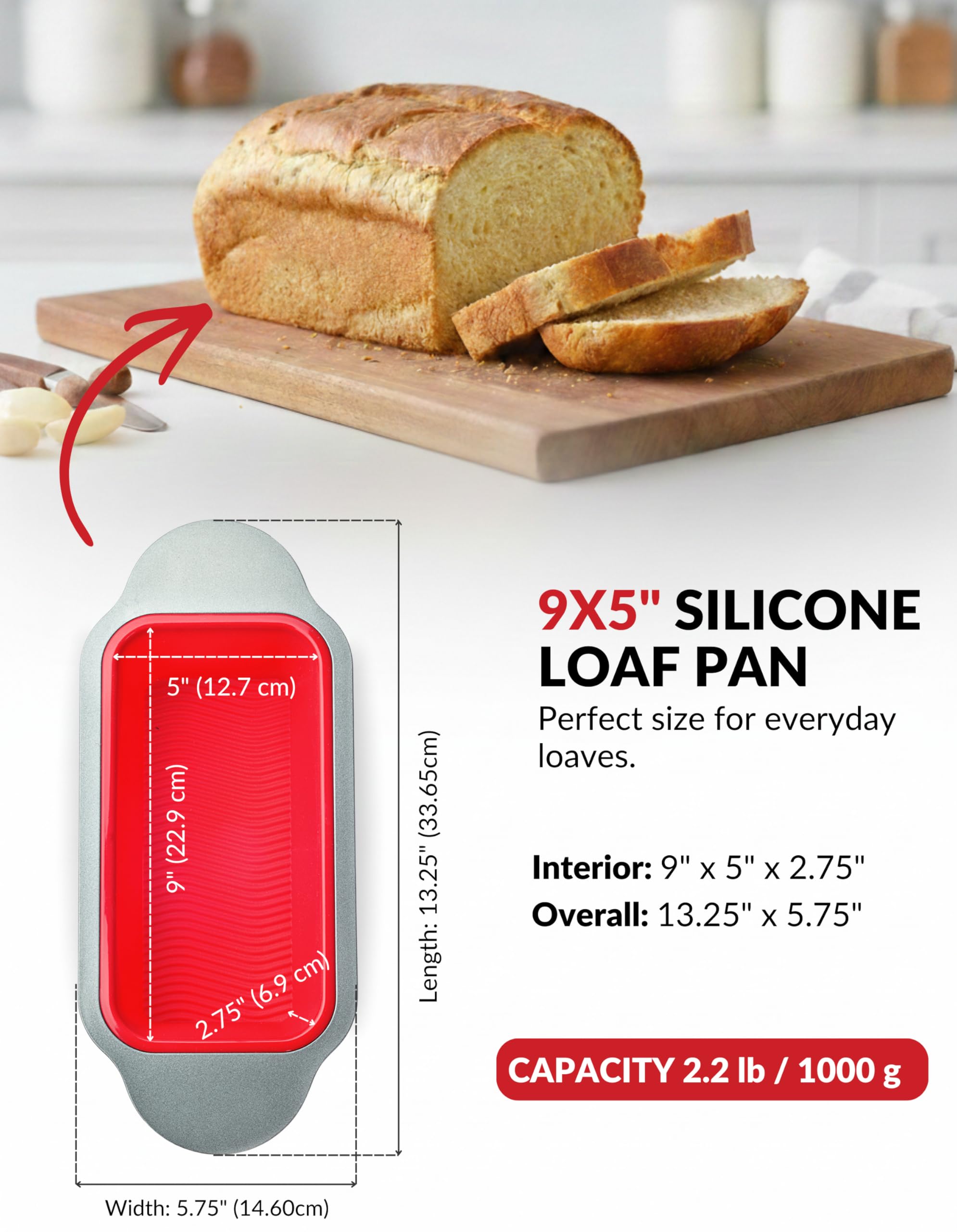 Boxiki Kitchen comparaison taille 9x5 pouces pour portion standard