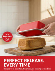 Boxiki Kitchen cake doré dans le moule, sortie facilitée et sans accrocs