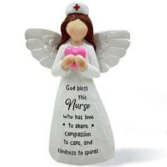 Bozspacer figurine infirmière face montrant douceur et gratitude