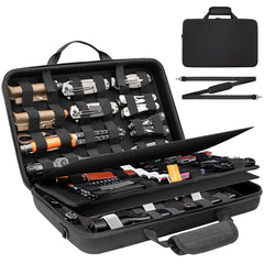 BRANTMAKER couvercle avant du coffret montrant finition robuste et poches visibles