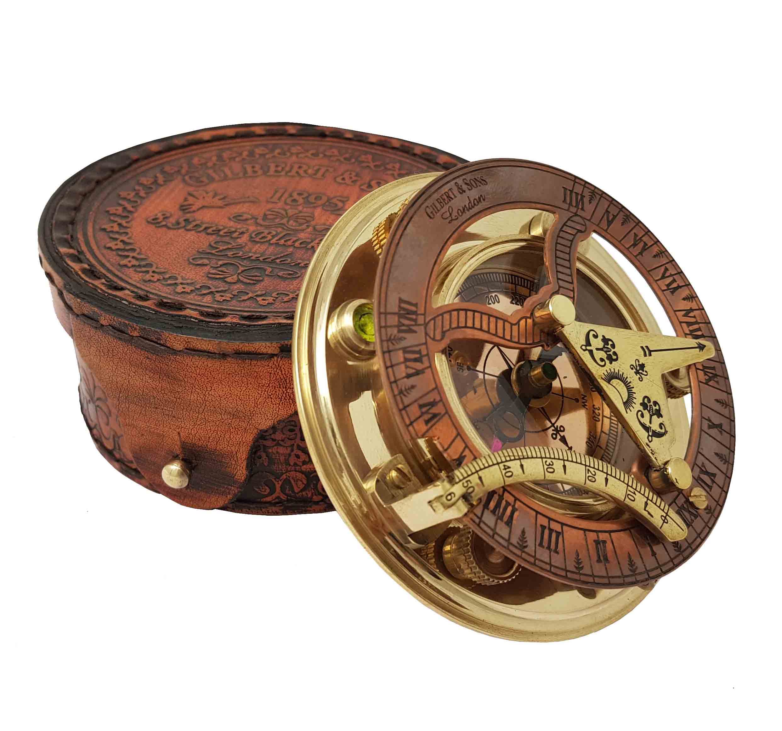Brass Nautical coffret en cuir fermé, protection élégante pour offrir