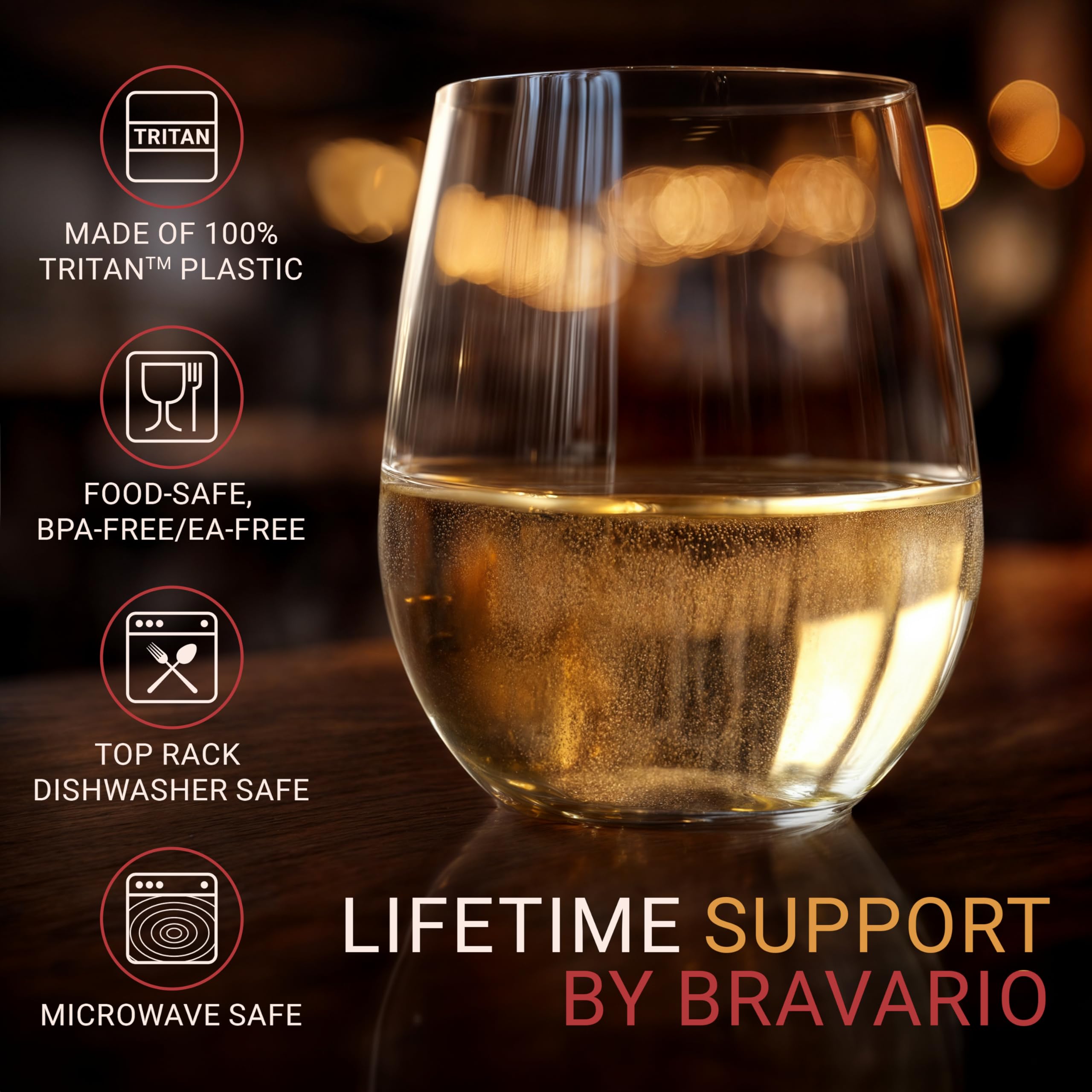 Bravario gros plan bord lisse pour un contact confortable