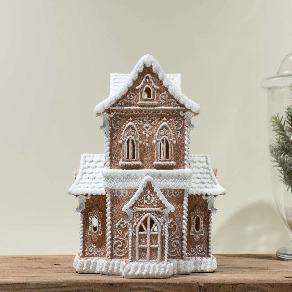 Braxio intégrée à un village miniature pour composition de Noël harmonieuse