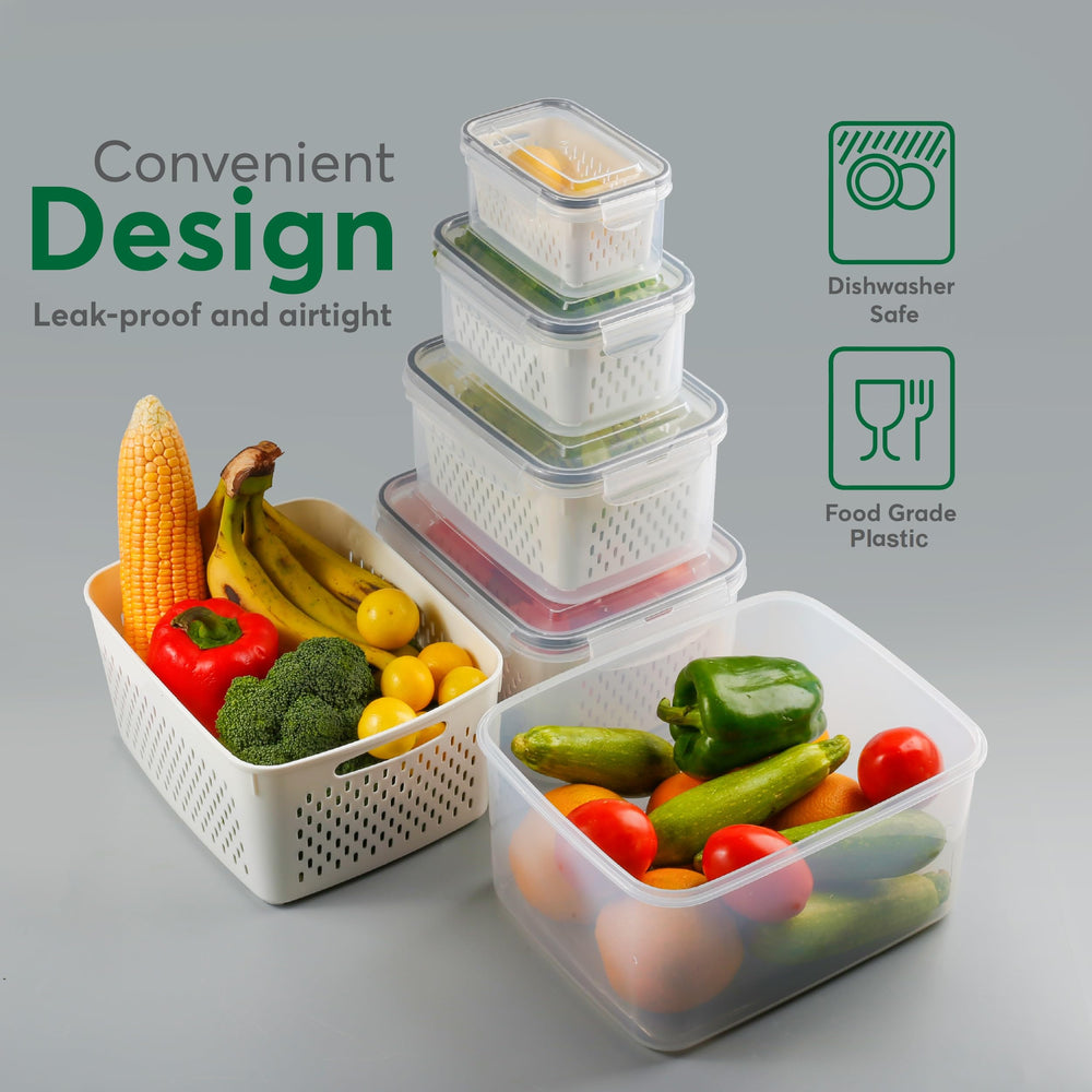 BreezyHome différentes tailles ouvertes montrant passoires et capacités pour portions variées