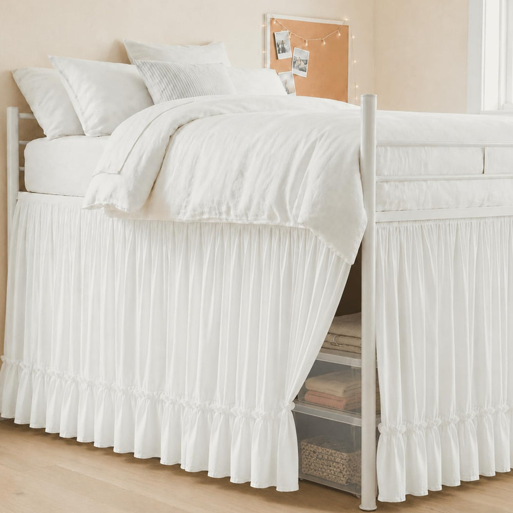 Breling jupe dissimulant boîtes sous le lit, optimise l'espace de rangement