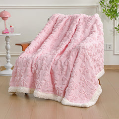 Plaid Breling face avant rose montrant douceur et style