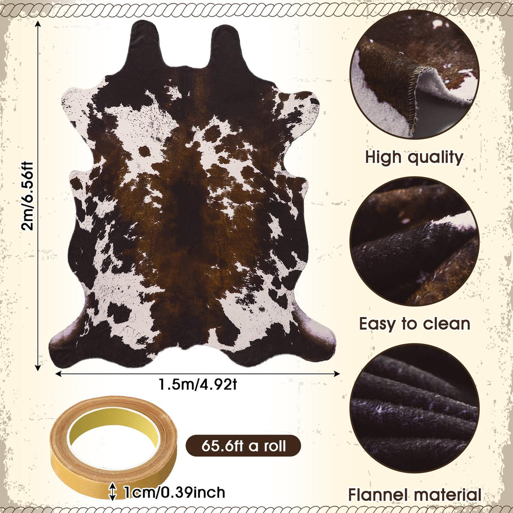 Breling gros plan motif imprimé peau de vache pour style western authentique