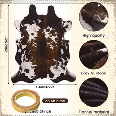 Breling gros plan motif imprimé peau de vache pour style western authentique