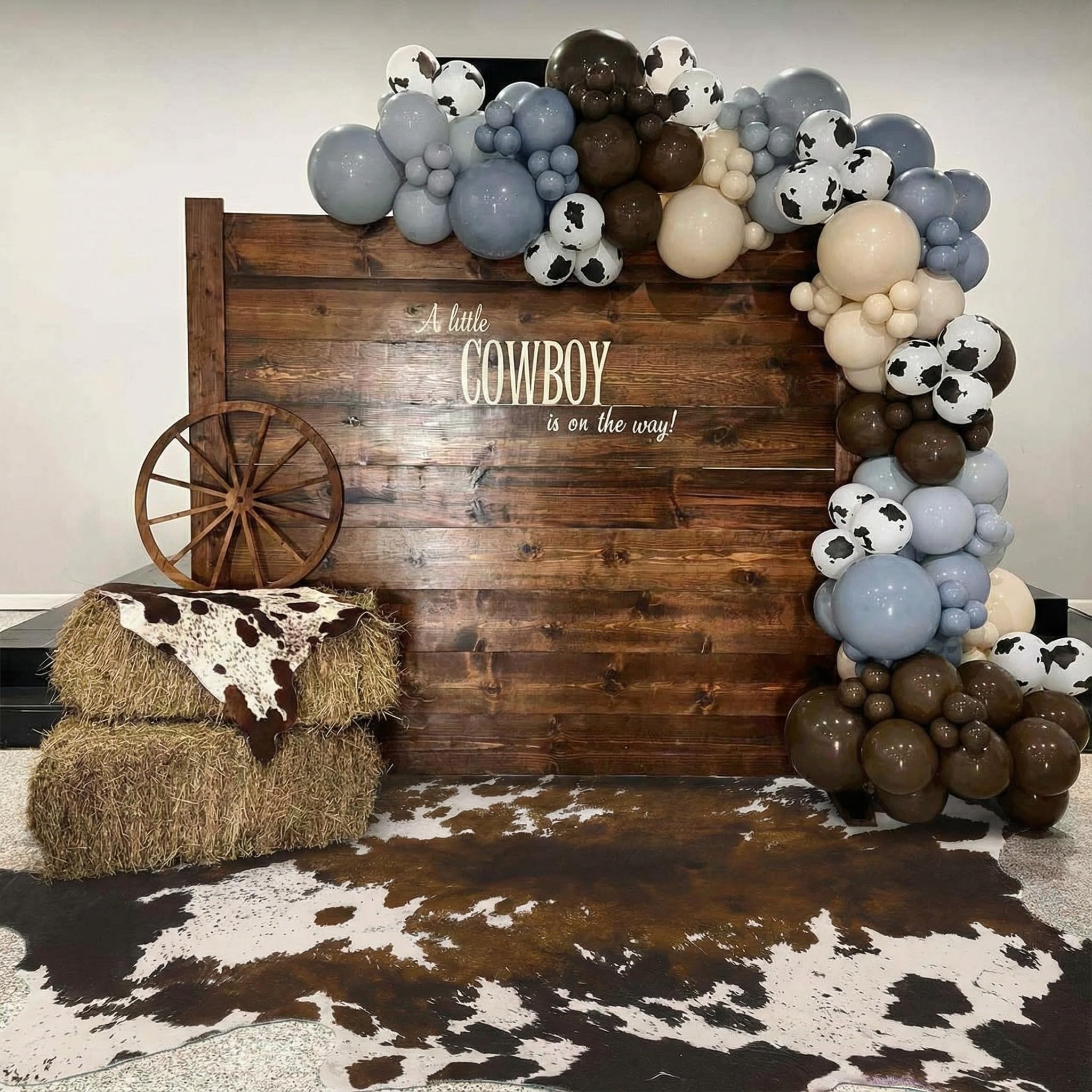 Breling tapis vue devant montrant motif peau de vache et impact décoratif