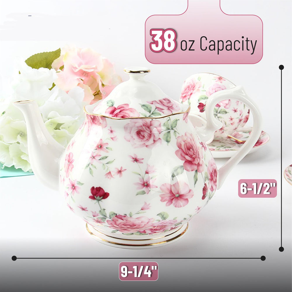 Brew To A Tea gros plan motif floral illustrant finition fine et esthétique