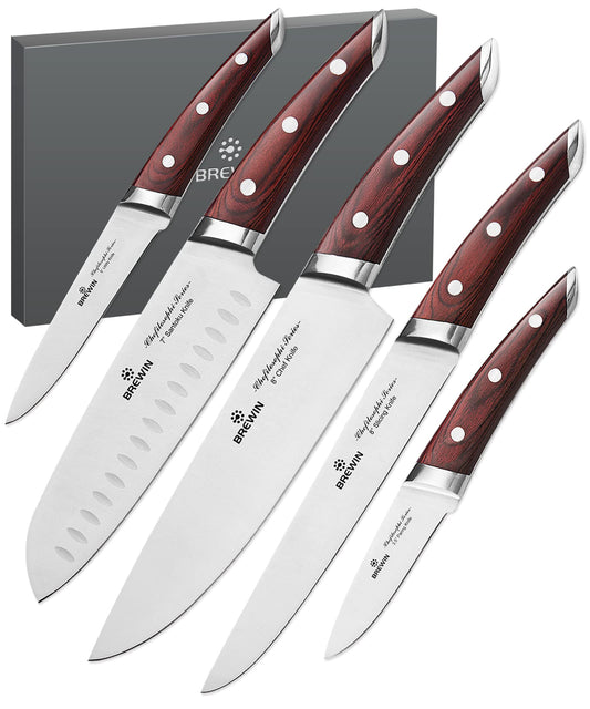 Brewin présentation du coffret 5 pièces, aspect professionnel et design rouge