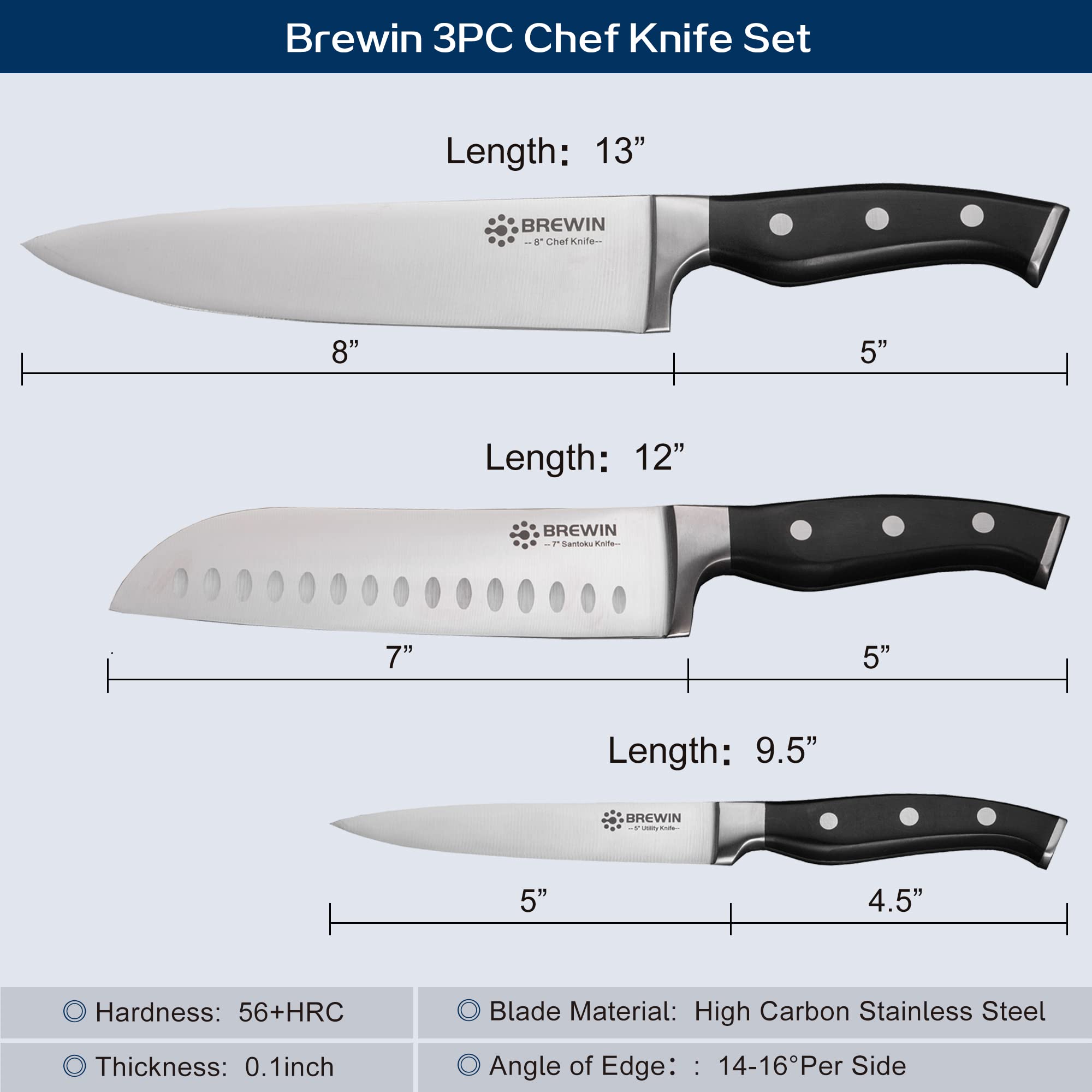 Brewin comparaison d'échelle montrant tailles variées et rangement facile