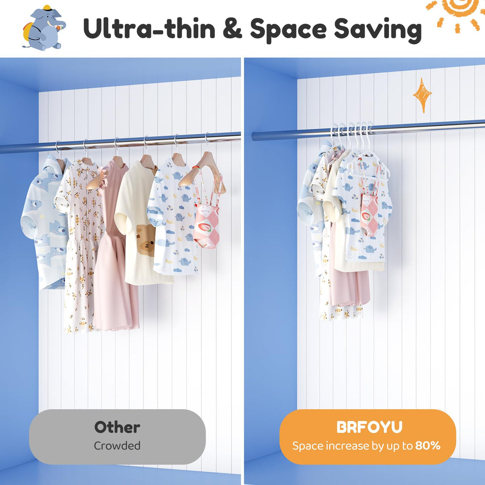 BRFOYU ensemble de 100 cintres alignés sur une tringle, rangement optimisé