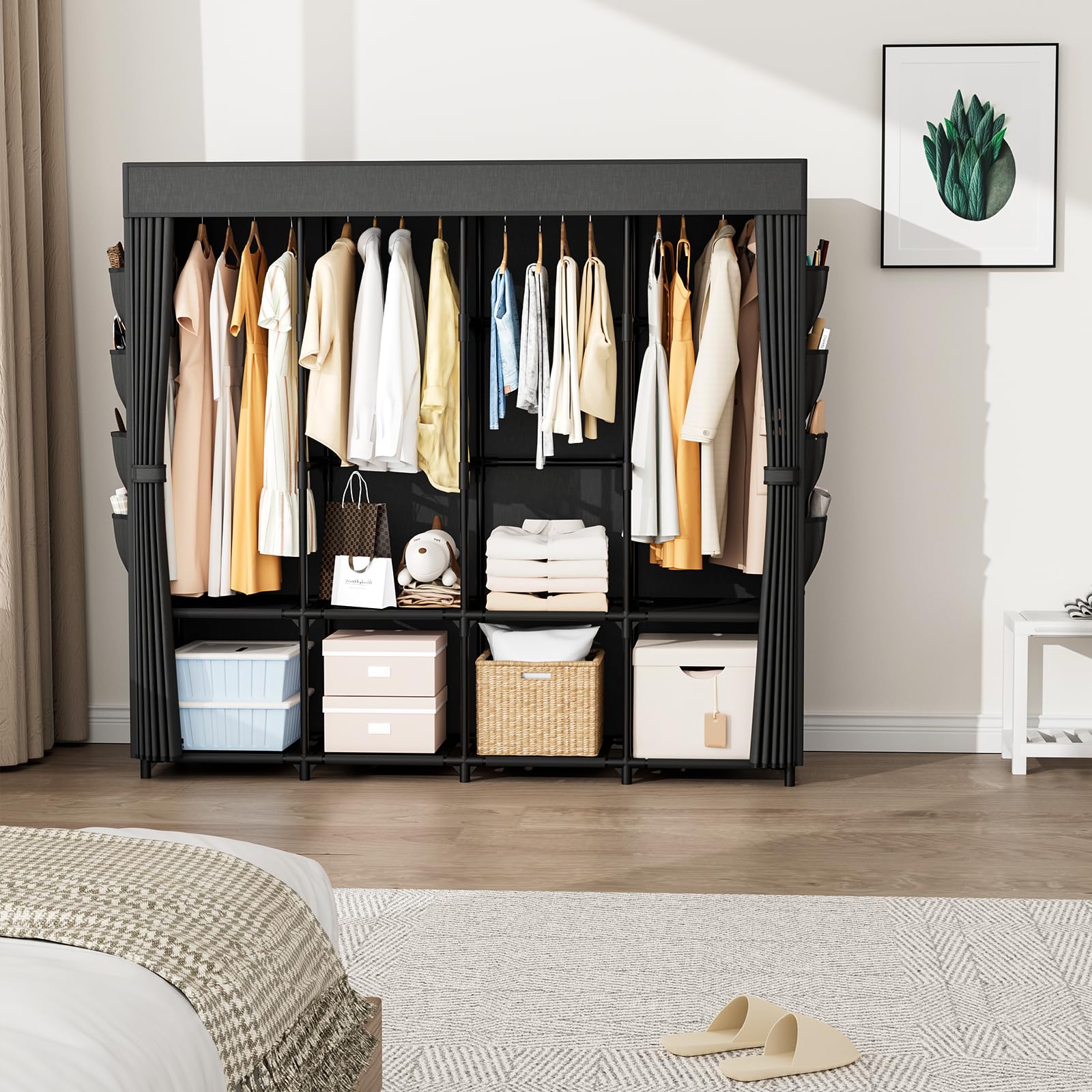 BrFoYu tringle remplie de vêtements pour organisation pratique
