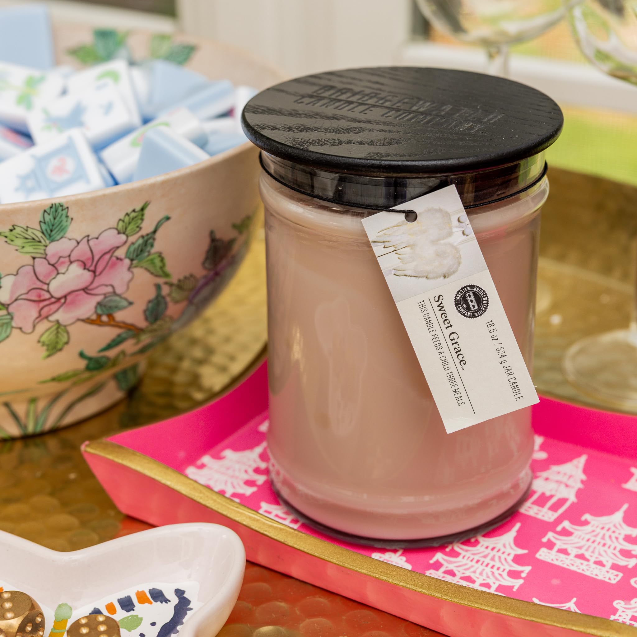 Bridgewater couvercle céramique noir conservant parfum et style