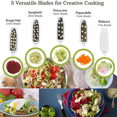 Brieftons QuickFold en usage avec courgette création de zoodles rapides