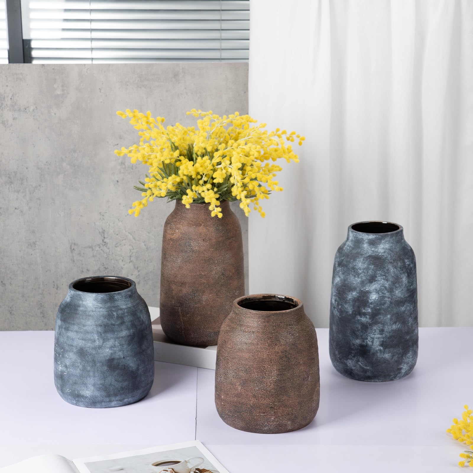 Intérieur du vase Briful avec doublure en verre, solution pour présenter des fleurs fraîches