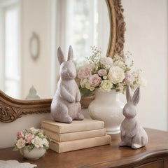BrightRow détail visage lapin en résine, finition minimaliste apportant charme