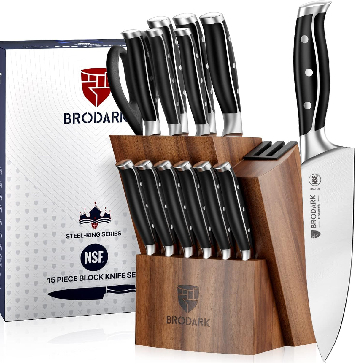 BRODARK coffret 15 pièces vue frontale montrant qualité et gamme complète