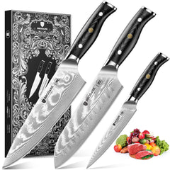BRODARK couteau de chef 8" face avant présentant équilibre