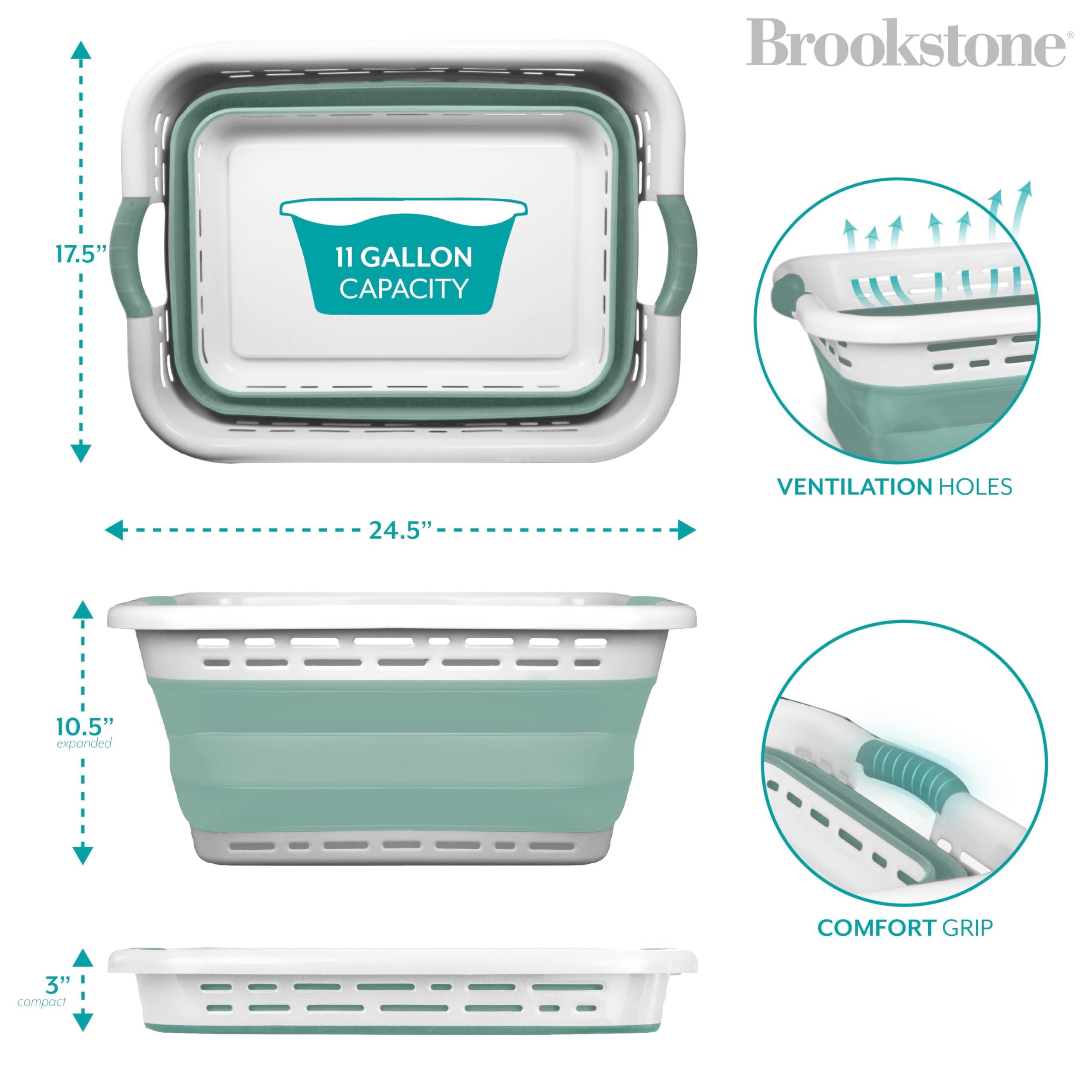 Brookstone comparaison d'échelle montrant taille 24 pouces pratique
