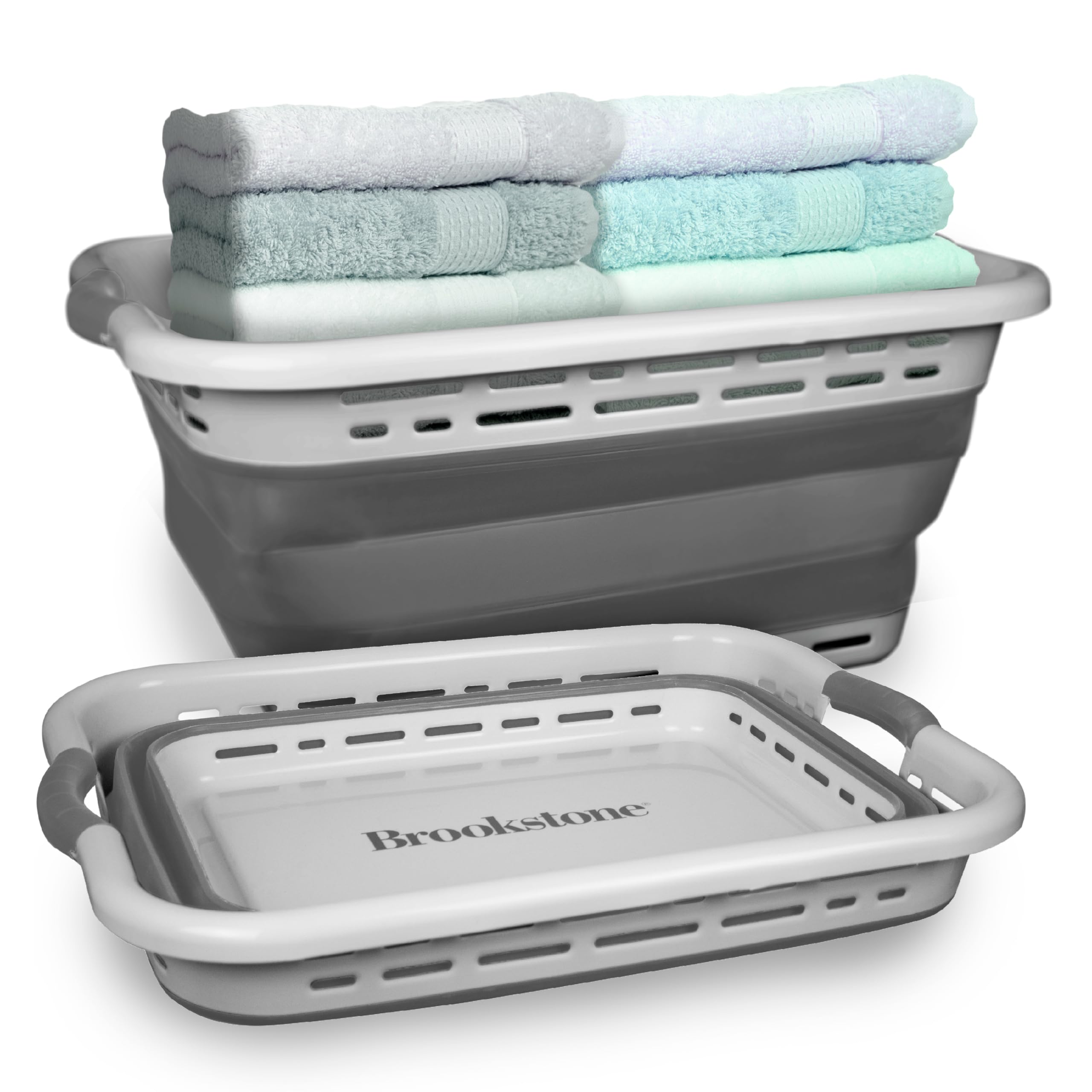 Brookstone panier face avant montrant capacité et design pratique