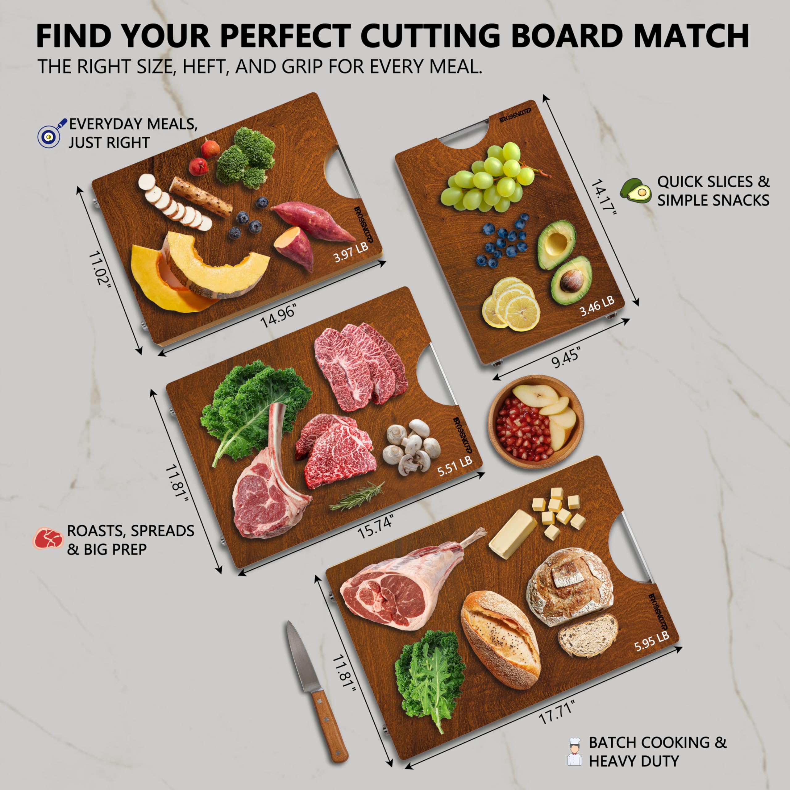 Brosisincorp côté réversible illustrant séparation viande et légumes