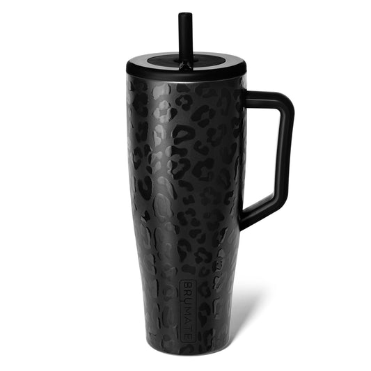 BrüMate Era Onyx Leopard avant montrant le motif et l’anse pratique