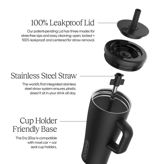 BrüMate Era paille ColdKey gros plan pour boisson plus fraîche durable
