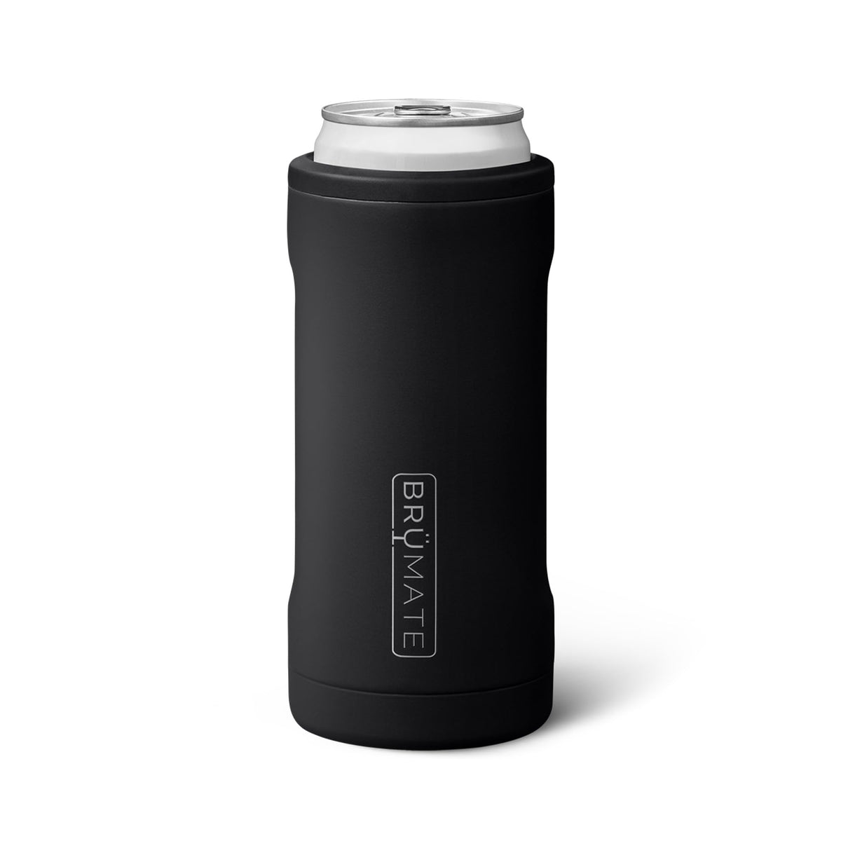 BrüMate Hopsulator Slim face avant mat noir montrant finition élégante et protection