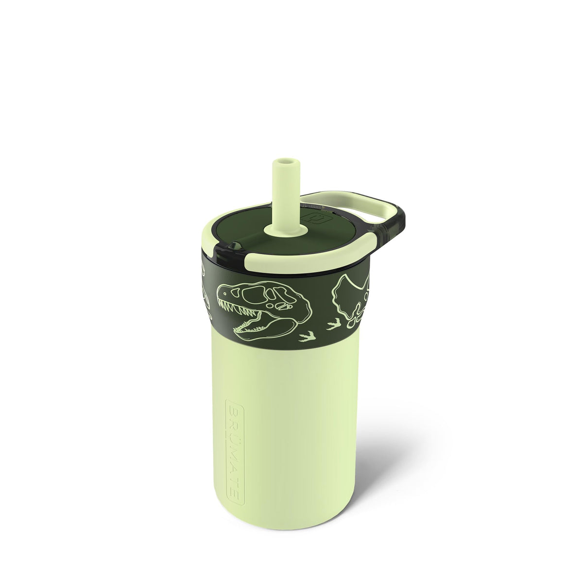 BrüMate Leap Dinos face avant montrant design et manche, pratique pour enfants