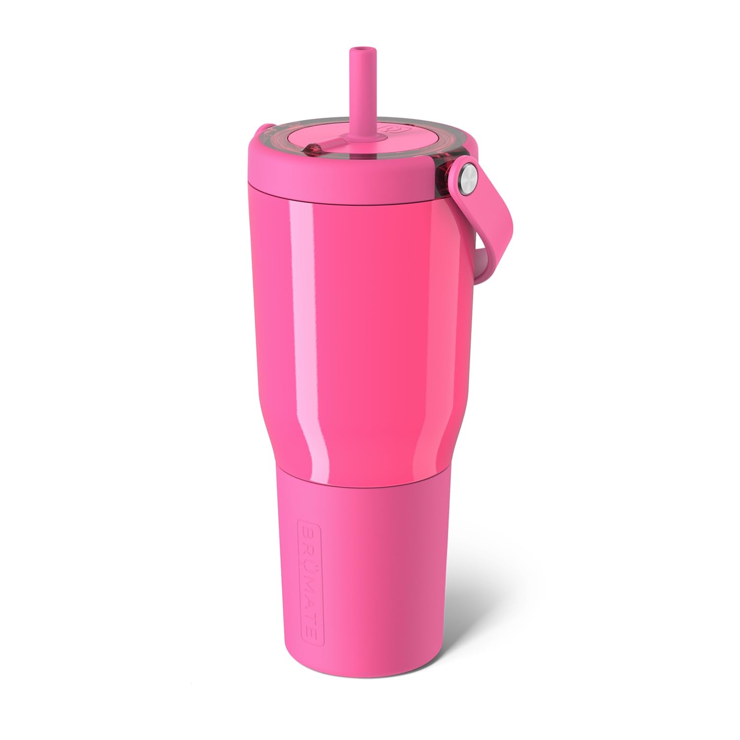 BrüMate Resa face avant néon rose montrant étanchéité et style